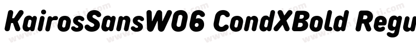 KairosSansW06 CondXBold Regular字体转换